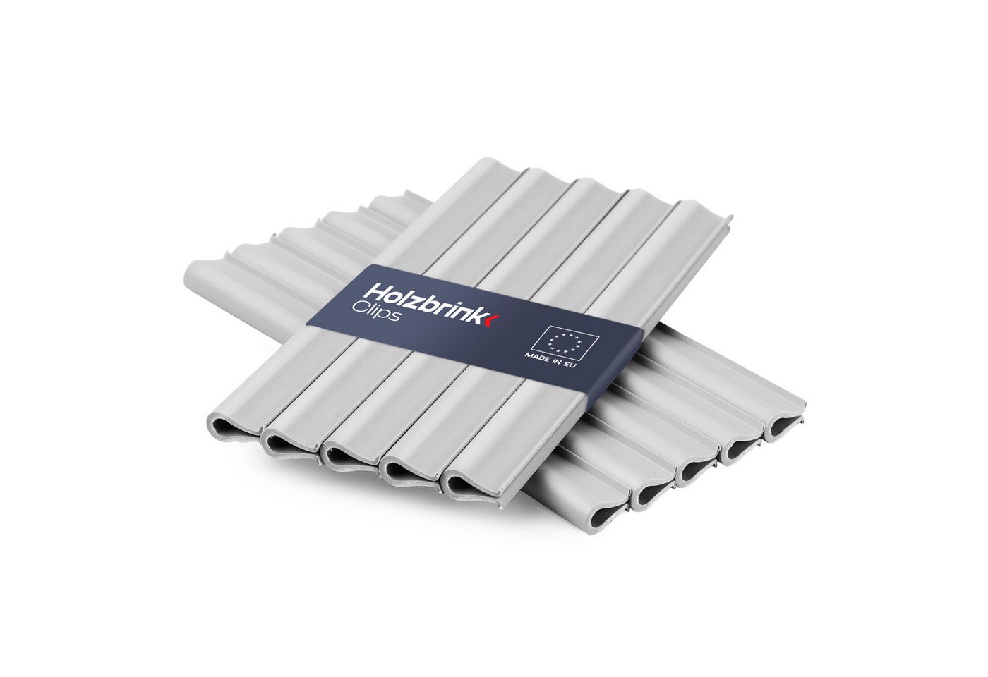 HOLZBRINK Sichtschutzstreifen Befestigungsclips für Sichtschutzstreifen20 Stück Sichtschutz Clips, (20x Befestigungsclips), Grau (RAL 7040) Doppelstabmattenzaun,Einzelstabmattenzaun von HOLZBRINK