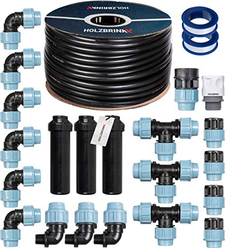 HOLZBRINK Start Set Bewässerungssystem Rasenbewässerung inkl. 100 m LDPE Verlegerohr 25 mm, 3x Versenkregner, HTB-11-3-100 HOLZBRINK Start Set Bewässerungssystem Rasenbewässerung inkl. 100 m LDPE Verlegerohr 25 mm, 3x Versenkregner, HTB-11-3-100 von HOLZBRINK