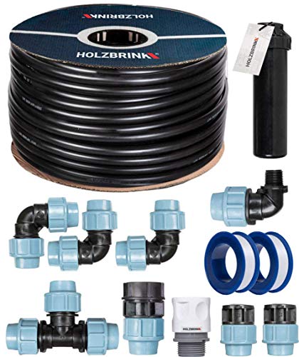 HOLZBRINK Start Set Bewässerungssystem Rasenbewässerung inkl. 30 m LDPE Verlegerohr 25 mm, 1x Versenkregner, HTB-11-1-30 HOLZBRINK Start Set Bewässerungssystem Rasenbewässerung inkl. 30 m LDPE Verlegerohr 25 mm, 1x Versenkregner, HTB-11-1-30 von HOLZBRINK