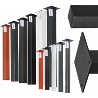 Tischbeine Eckig, Möbelfüße aus Quadratrohr 80x80 mm, Höhe 72 cm, Schwarz, 4 Stück, HLT-14A-J-72-9005 - Holzbrink von HOLZBRINK