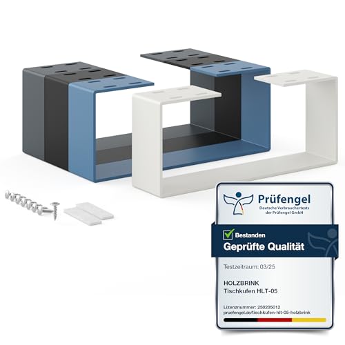 HOLZBRINK Tischbeine Metall Grauweiß 1 Stück | Tischkufen/Tischgestell für Couchtisch, Esstisch, Schreibtisch, Sitzbank | Möbelfüße Size: 37x15cm von HOLZBRINK