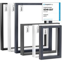 Holzbrink - Tischbeine für Couchtisch Sitzbank, Möbelfüße aus Vierkantprofil 80x20 mm, Tischgestell 30x43 cm, Anthrazitgrau, 1 Stück, von HOLZBRINK