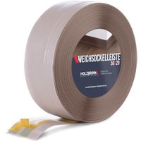 Holzbrink - Weichsockelleiste selbstklebend cappuccino Knickleiste, 50x20mm, 15 Meter - Cappuccino von HOLZBRINK