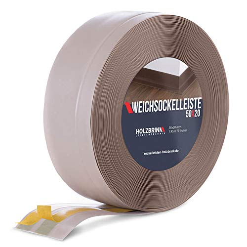 HOLZBRINK Weichsockelleiste selbstklebend PVC 50x20mm, 5 m | Winkelleiste für Küchenarbeitsplatte, Bodenbelag | Eckleiste selbstklebend | Farbe: Cappuccino HOLZBRINK Weichsockelleiste selbstklebend PVC 50x20mm, 5 m | Winkelleiste für Küchenarbeitsplatte, Bodenbelag | Eckleiste selbstklebend | Farbe: Cappuccino von HOLZBRINK