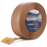 Holzbrink - Weichsockelleiste selbstklebend pvc 32x23mm, 20 m Küchenleiste Arbeitsplatte Abschlussleiste selbstklebend für Badezimmer Farbe: Eiche von HOLZBRINK