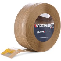 HOLZBRINK Weichsockelleiste selbstklebend PVC 50x20mm, 10 m Winkelleiste für Küchenarbeitsplatte, Bodenbelag Eckleiste selbstklebend Farbe: Eiche Hell von HOLZBRINK