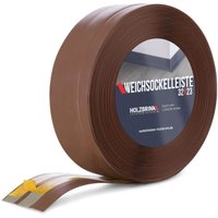 HOLZBRINK Weichsockelleiste selbstklebend PVC 32x23mm, 25 m Küchenleiste Arbeitsplatte Abschlussleiste selbstklebend für Badezimmer Farbe: Schokolade HOLZBRINK Weichsockelleiste selbstklebend PVC 32x23mm, 25 m Küchenleiste Arbeitsplatte Abschlussleiste selbstklebend für Badezimmer Farbe: Schokolade von HOLZBRINK