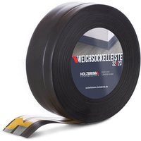 Holzbrink - Weichsockelleiste selbstklebend pvc 32x23mm, 25 m Küchenleiste Arbeitsplatte Abschlussleiste selbstklebend für Badezimmer Farbe: Schwarz von HOLZBRINK