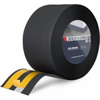 Holzbrink - Weichsockelleiste selbstklebend Schwarz Knickleiste, Material: pvc, 100x25mm, 25 Meter - Schwarz von HOLZBRINK
