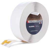 Holzbrink - Weichsockelleiste selbstklebend weiss Knickleiste, 50x20mm, 15 Meter - Weiß von HOLZBRINK