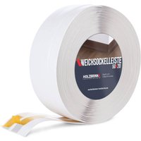 Holzbrink - Weichsockelleiste selbstklebend pvc 50x20mm, 5 m Winkelleiste für Küchenarbeitsplatte, Bodenbelag Eckleiste selbstklebend Farbe: Weiß von HOLZBRINK