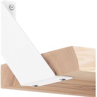 Holzbrink - Regalträger Metall Regalhalter für Wandregal, Regalwinkel weiss 150x150x30 mm, 2 Stück, HLR-V-150-9016 von HOLZBRINK
