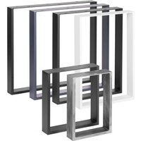 Holzbrink Tischbeine Metall Grau Tischkufen / Tischgestell für Couchtisch, Esstisch, Schreibtisch 2 Stück Möbelfüße 80 x 72 cm von HOLZBRINK