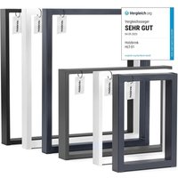 Tischbeine für Couchtisch Sitzbank, Möbelfüße aus Vierkantprofil 80x20 mm, Tischgestell 60x43 cm, Weiß, 1 Stück, HLT-01-C-KK-9016 - Holzbrink von HOLZBRINK