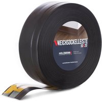 Holzbrink - Weichsockelleiste selbstklebend pvc 50x20mm, 5 m Winkelleiste für Küchenarbeitsplatte, Bodenbelag Eckleiste selbstklebend Farbe: Schwarz von HOLZBRINK
