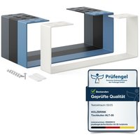 Holzbrink - Tischbeine Metall Grauweiß 1 Stück Tischkufen/Tischgestell für Couchtisch, Esstisch, Schreibtisch, Sitzbank Möbelfüße size: 50x20cm von HOLZBRINK