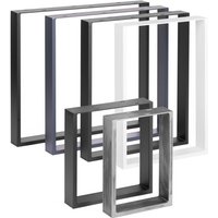 Holzbrink - Tischbeine Metall Weiß Tischkufen / Tischgestell für Couchtisch, Esstisch, Schreibtisch 2 Stück Möbelfüße 40 x 43 cm von HOLZBRINK