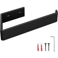 Toilettenpapierhalter Schwarz matt 164x72 mm Klopapierhalter mit Wandmontage für Badezimmer, Toilette wc Papier Halterung zum Bohren - Holzbrink von HOLZBRINK