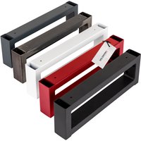 Wandhalterung für Waschtischplatte Aufsatzwaschbecken Nachttisch Regalträger Handtuchhalter 350x150 mm (BxH), schwarz , 10 Stück, HLA-350-9005 von HOLZBRINK