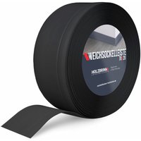 Weichsockelleiste Schwarz Knickleiste ohne Klebestreifen, Material: pvc, 70x20mm, 10 Meter - Schwarz - Holzbrink von HOLZBRINK
