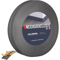 Weichsockelleiste selbstklebend, Dunkelgrau, Knickleiste aus pvc, 18x18mm, 10 Meter - Dunkelgrau - Holzbrink von HOLZBRINK