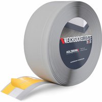 Holzbrink - Weichsockelleiste selbstklebend pvc 70x20mm, 5 m Winkelleiste selbstklebend für Kantenschutz Sockelleiste Ecken pvc Farbe: Grau von HOLZBRINK