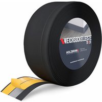 Holzbrink - Weichsockelleiste selbstklebend pvc 70x20mm, 10 m Winkelleiste selbstklebend für Kantenschutz Sockelleiste Ecken pvc Farbe: Schwarz von HOLZBRINK