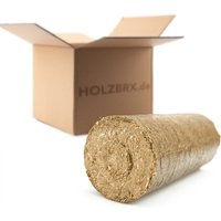 Holzbrx - premium Hartholzbriketts rund 30kg Paket / Briketts für Kamin und Kaminofen, Holzbriketts Hartholz von HOLZBRX