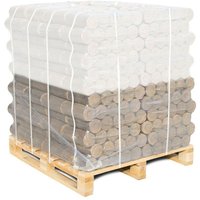 Holzbrx - premium Hartholzbriketts rund 480kg Palette / Briketts für Kamin und Kaminofen, Holzbriketts Hartholz von HOLZBRX