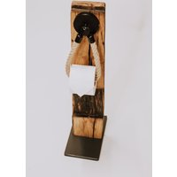 Toilettenpapierhalter Klopapierhalter Altholz Vintage Rustik von HOLZDE