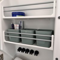 Aufbewahrungsbox Vw Grand California 600 680 Bad | Camper Van Ordnung Vanlife Zubehör Kein 3D Druck Stabil & Hochwertig Zwei Farben von HOLZEIT