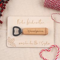 Personalisierter Flaschenöffner/Bieröffner Mit Karte; Weihnatsgeschenkidee; Geschenkidee Personalisierter Flaschenöffner/Bieröffner Mit Karte; Weihnatsgeschenkidee; Geschenkidee von HOLZKINO