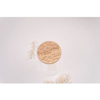 Personalisiertes Vorratsglas I Geschenkidee Für Erzieher Und Erzieherin Holzdeckel Eiche Glas Abschied Kita Kindergarten Schule von HOLZKINO