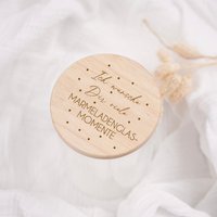 Vorratsglas "Marmeladenglas Momente" I Holzdeckel Eiche Und Glas Geschenkidee Für Groß Klein von HOLZKINO