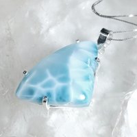 B Ware Xl Kettenanhänger Larimar Silber B Ware Xl Kettenanhänger Larimar Silber von HOLZKRISTALL