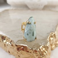 Ring Larimar Gold von HOLZKRISTALL