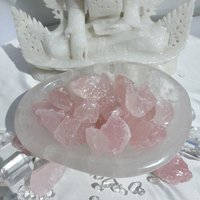 Rosenquarz Rohsteine von HOLZKRISTALL