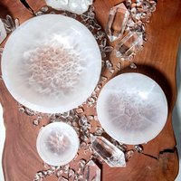 Selenit Schale Rund Variation von HOLZKRISTALL