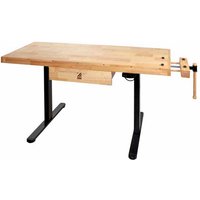 HOLZMANN-MASCHINEN Hobelbank »WB150ELIFT 230V«, elektrisch höhenverstellbar, Schraubstock - schwarz | braun von HOLZMANN-MASCHINEN