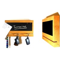 Schlüsselbrett Mit Magnet- Und Kreide-Tafel Für Notizen - Echtholz Buche Oder Ahorn von HOLZpuristen