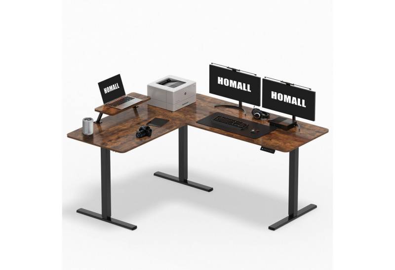 HOMALL Eckschreibtisch Höhenverstellbarer Schreibtisch L-förmiger Eckschreibtisch 73-118 cm HOMALL Eckschreibtisch Höhenverstellbarer Schreibtisch L-förmiger Eckschreibtisch 73-118 cm von HOMALL