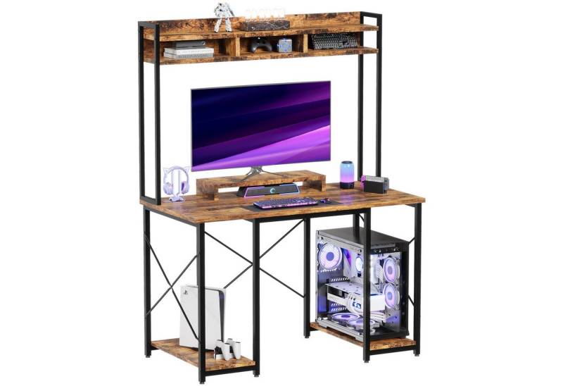 HOMALL Eckschreibtisch Schreibtisch Computertisch L-förm Eckschreibtisch mit Monitor-Ständer von HOMALL