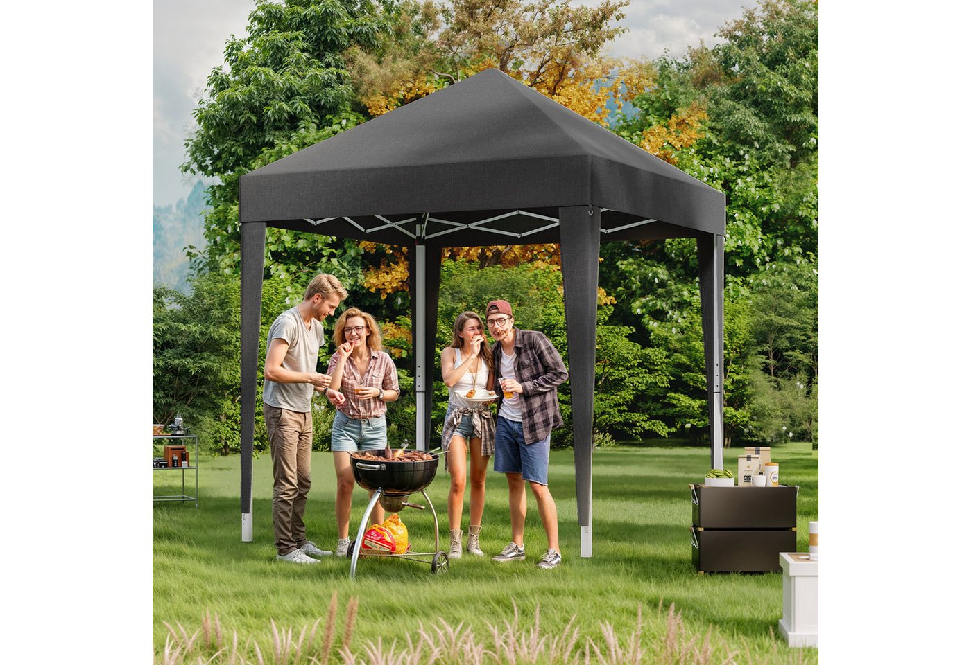 HOMALL Faltpavillon 3x3m Klappbare Partyzelt,Pop-up Gartenpavillon mit 4 Seitenteilen, mit 4 Seitenteilen, Gartenzelt,UV-Schutz 50+,Tragetasche HOMALL Faltpavillon 3x3m Klappbare Partyzelt,Pop-up Gartenpavillon mit 4 Seitenteilen, mit 4 Seitenteilen, Gartenzelt,UV-Schutz 50+,Tragetasche von HOMALL