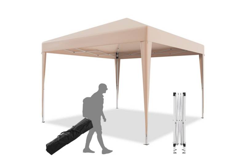HOMALL Faltpavillon 3*3m Partyzelt Gartenpavillon UV Schutz 50+Wasserdicht Metallrahmen, mit 0 Seitenteilen, wasserabweisend,Inklusive Tragetasche & Zubehör von HOMALL