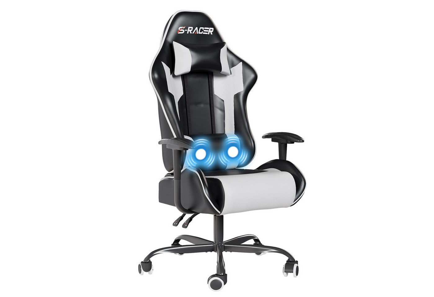 HOMALL Gaming Chair Gaming Stuhl hoher Rückenlehne PC Ergonomischer Rennstuhl mit (Set) von HOMALL