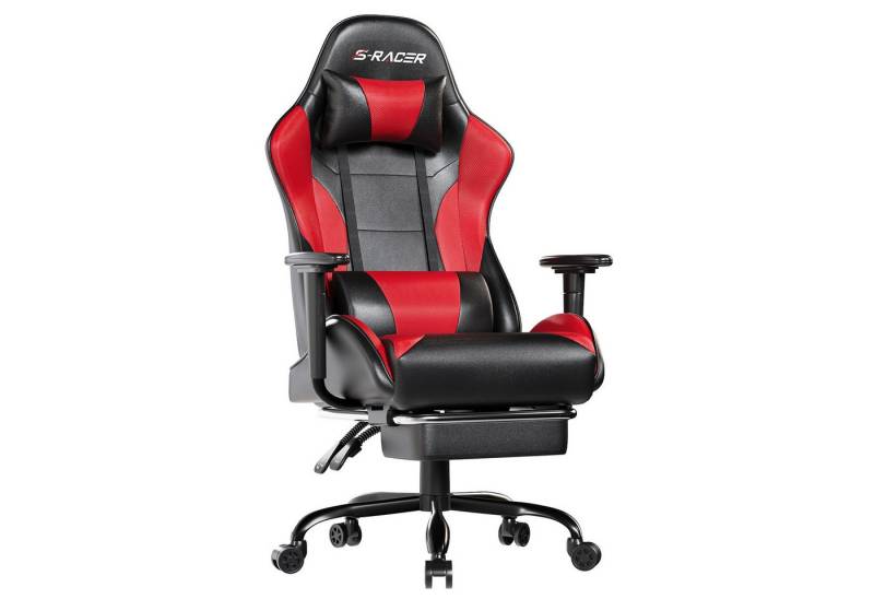 HOMALL Gaming-Stuhl Bürostuhl mit Massagefunktion, Fußstütze, ergonomischer Gaming Stuhl von HOMALL