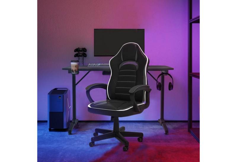 HOMALL Gaming-Stuhl Gaming-Stuhl, ergonomischer Bürostuhl, gepolsterter Sitz, 120kg von HOMALL