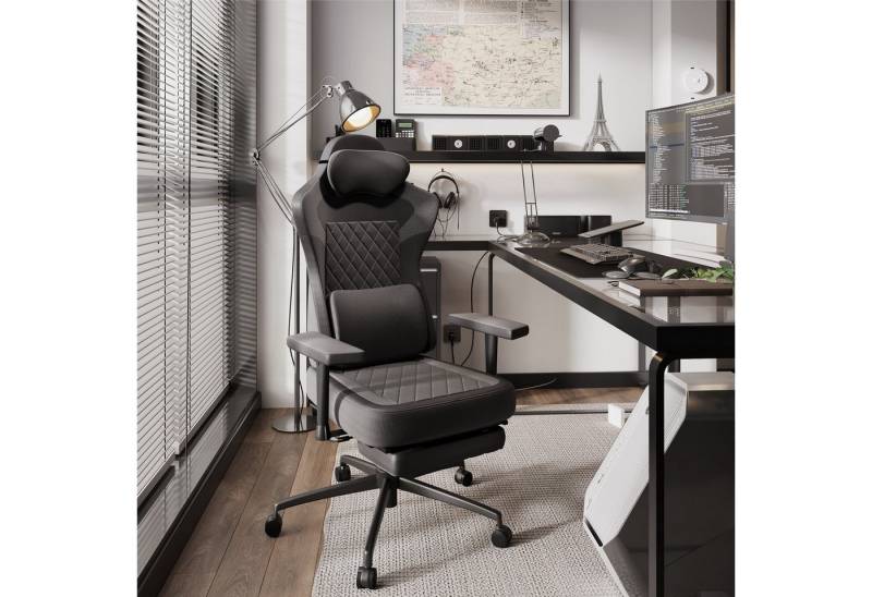 HOMALL Gaming-Stuhl Massage Gaming Stuhl Weiches High-Tech-Gewebe150 kg Belastbarkeit von HOMALL