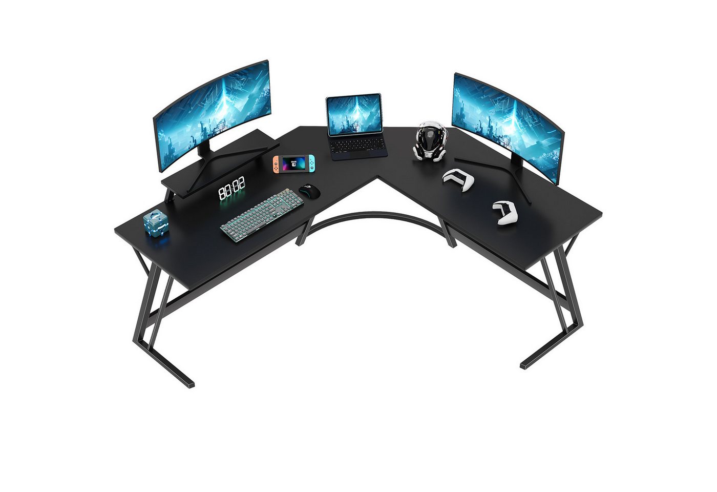 HOMALL Gamingtisch Computertisch 130 * 130cm Schreibtisch Gamer L-Eckschreibtisch von HOMALL