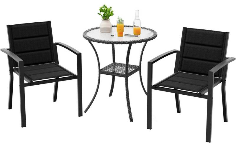 HOMALL Gartenstuhl Balkonstühle (2er Set) Stapelbare Aluminiumstühle, Tragfähigkeit 160KG (Gewicht ca. 3,5 kg, erhältlich in drei Farben, geeignet für Camping, Pool, Grillszenarien (ohne Tisch) von HOMALL